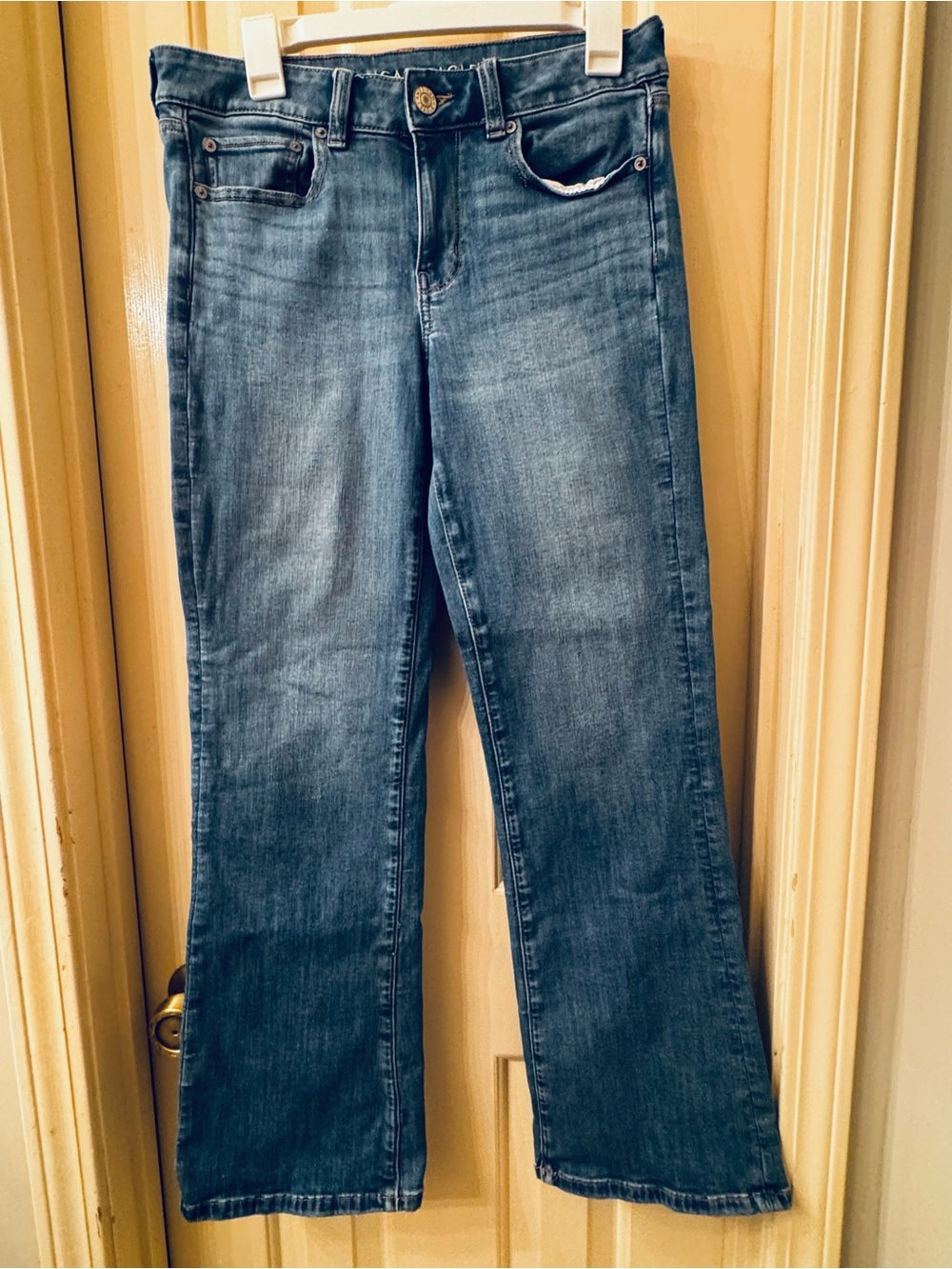 American Eagle Outfitters Women's Dark Blue Flare Jeans
